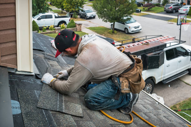 Professional Roofing technician working in Mountain Top, PA